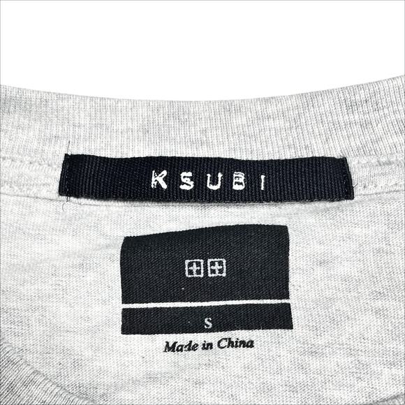 KSUBI 4 X 4 Biggie Short Sleeve Tee Grey Marle Size S Oversized Streetwear Urban - Picture 8 of 9